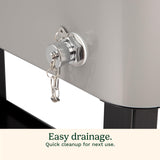 Cuisinart 80 Qt Cooler Cart, Portable Outdoor Beverage Cooler with Storage Shelf, Bottle Opener and Cap Collector, Summer BBQs, Cookouts and Tailgates, 48 Hour Cold Drinks, Chill, Fresh Sodas and Beer Cuisinart