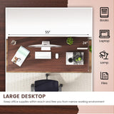 Tangkula Conference Table Set of 2, Rectangular Meeting Room Table with Large Tabletop & Heavy-Duty Metal Frame, Multifunctional Computer Desk for Home, Office, Conference Room Tangkula