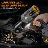 JEXUGK 1500Nm Impact Wrench, 1/2" 1107ft-lbs Cordless Impact Gun with 2 x 4.0Ah Battery, 21V High Torque Power Impact Driver with 6 Sockets,Pistola Llave De Impacto for Truck RV Car Heavy Construction JEXUGK