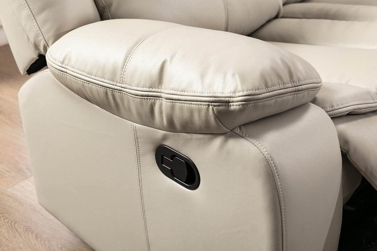Familymill Breathable Leather Manual Recliner for Living Room Familymill