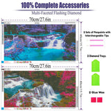 2 Pack Diamond Painting Kits，Large 5D DIY Lake Waterfall Diamond Painting Kits for Adults，DIY Full Drill Crystal Rhinestone Arts and Crafts，Gem Art Painting with Diamond Home Wall Decor (28X16inch) OFRKE