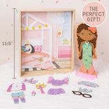Story Magic Wooden Dress-Up Doll by Horizon Group USA, Dress Up Magnetic Wood Double Sided Doll, Over 40 Outfit and Accessory Pieces, Creative Pretend Play, Perfect for Ages 4+ Horizon Group USA