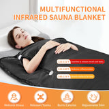 Infrared Sauna Blanket, Portable Far Infrared Sauna Bag Heated for Home, Personal Saunas Blanket for Detox Relaxation, 113-176℉, 20-60 Minutes Timer, 6 Ft x 2.65 Ft Hervimo