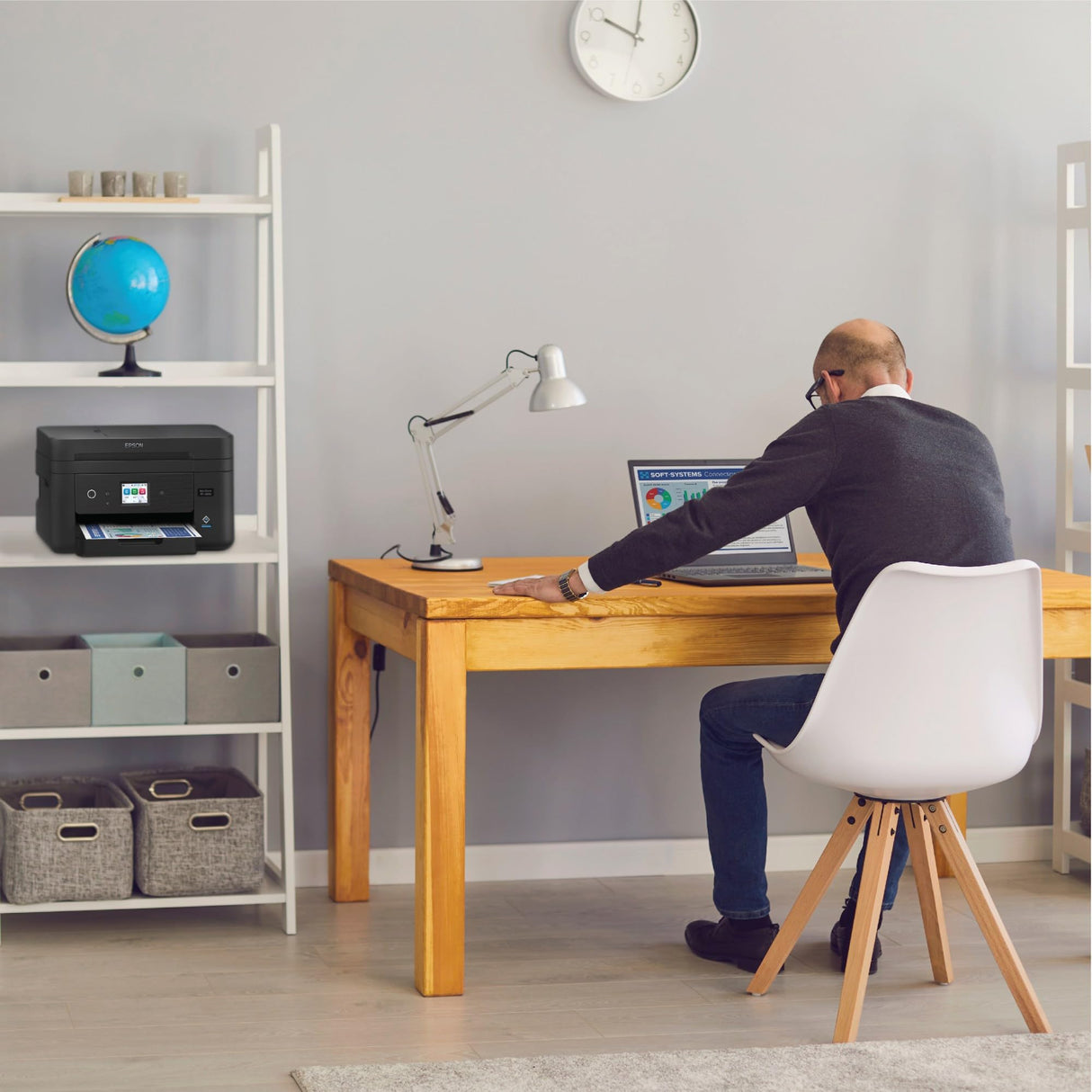 Epson Workforce WF-2960 Wireless All-in-One Printer with Scan, Copy, Fax, Auto Document Feeder, Automatic 2-Sided Printing, 2.4" Touchscreen Display, 150-Sheet Paper Tray and Ethernet,Black Epson