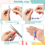 WATINC DIY Cross Keychain Making Crafts - Christine Cross Beads Bracelet Necklace Making Craft Kits, Letter Beads for Jewelry Accessories Festival Party Gift Favor for Women Men (306Pcs) WATINC