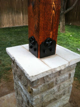 Ozco Building Products 56609 Laredo Sunset 8x8 Post Base Kit, (1 per Pack), Black Ozco Building Products