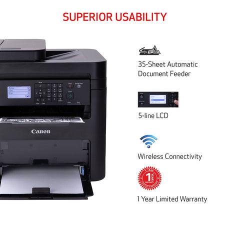 Canon imageCLASS MF273dw - Wireless Monochrome Laser Printer, Print, Copy and Scan with Auto Document Feeder, Black Canon