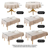 AUSSPVOCT Textured Linen Tablecloth Rectangle 52x70 Waterproof Spill-Proof Wipeable Table Cloth Wrinkle Free Linen Dining Table Cover for Birthday Farmhouse Spring Tablecloths Up to 36‘'X54'' AUSSPVOCT