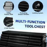 CHETTO C 72-inch Rolling Tool Chest Cabinet Mobile Workbench with 15 Storage Drawers and Wheels, Outlet Black Tool Box for Garage CHETTO C