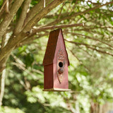Glitzhome Hand Painted Distressed Hanging Wood Bird House for Outdoors 13.25" H Glitzhome