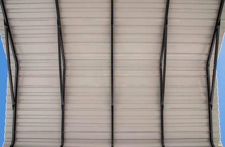 Arrow Carports Galvanized Steel Carport, RV Metal Carport Kit, 14' x 42' x 14', Charcoal Arrow