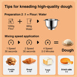 KUCCU Stand Mixer, 6.5 Qt 660W, 6-Speed Tilt-Head Food Dough Mixer, Kitchen Electric Mixer with Stainless Steel Bowl,Dough Hook,Whisk, Beater, Egg white separator (6.5-QT, Silver) KUCCU