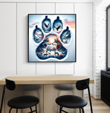 APTDYIGL 5D Winter Wolf Diamond Painting Kits for Adults Beginner,DIY Animal Diamond Art Kits for Adults,Round Full Drill Diamond Dots with Gem Art Kits,Home Wall Decor 13.7X13.7inch APTDYIGL