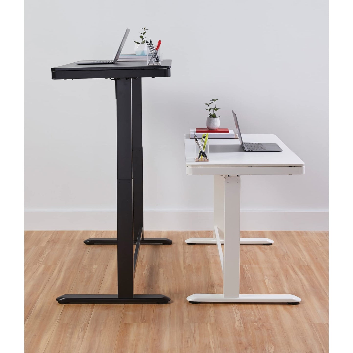 Realspace® Electric 48'W Height-Adjustable Standing Desk, White - WoodArtSupply