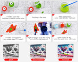 Romantic Paint by Numbers Kit for Adults Heart-Shaped Balloon and Pink Clouds and Flower Fields Paint by Number with Brushes and Pigment, Tarot Banner Oil Painting, 16x20 Inch TUMOVO