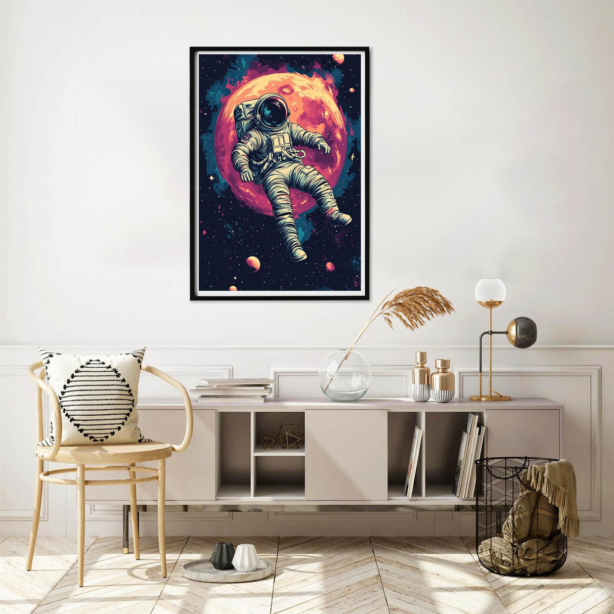 Yomiie 5D Diamond Art Kits for Adults, Astronaut Diamond Painting Art Moon DIY Full Round Drill Kits, Embroidery Rhinestone Diamond Crystal Craft Canvas Home Wall Decor 12x16 inch Yomiie