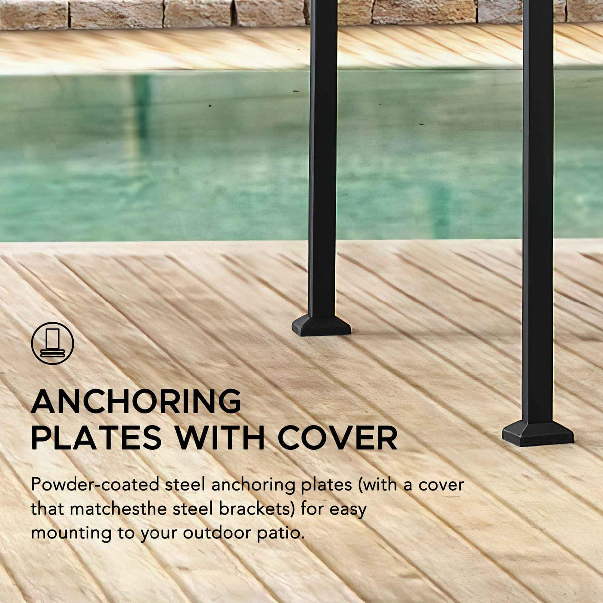 Sunjoy 5 x 8 ft Black Steel Frame Double Tiered Canopy Grill Gazebo for Outdoor, Patio, Garden, and Backyard Activities,Gray and Black Sunjoy