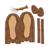 Realeather Adult Moccasin Leathercraft Kit, 12-13, Saddle Tan Brown Realeather