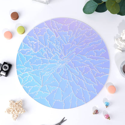 ZZYFGH Unique Jigsaw Puzzle, Impossible Challenge 141 Pieces Round Broken Color Changing Iridescent Acrylic Puzzles Game for Adult