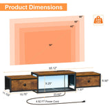 Snughome Floating TV Stand with Power Outlet 55", Wall Mounted Entertainment Center with LED Lights, Floating TV Shelf with Drawer, Wall Mounted Media Console Shelf for Living Room, Bedroom Snughome