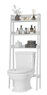 UTEX Over The Toilet Storage Shelf, 3-Tier Over Toilet Bathroom Organizer, Above Toilet Shelves Rack (White) UTEX