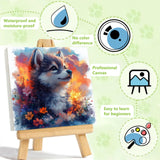 Reivworl Framed Paint by Numbers Kit for Adults Beginner & Kids Ages 8-12, Wolf Paint by Number with Easel, Painting by Numbers for Gifts and Home Decor (10X10Inch) Reivworl