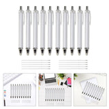 10Pcs Retractable Ballpoint Pen for Heat Transfer Ergonomic Ballpoint Pen Sublimation Pen for Full Printing Pen Acinkeety