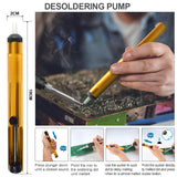 Soldering Iron Kit, 90W Soldering Iron LCD Adjustable Temperature, 13 in 1 Soldering Welding Iron Gun Kit with 5 Tips, Flux, Desoldering Pump, Stand, Tweezers, Wire Cutter, Solder Wire, Sponge, 110V HANDSKIT