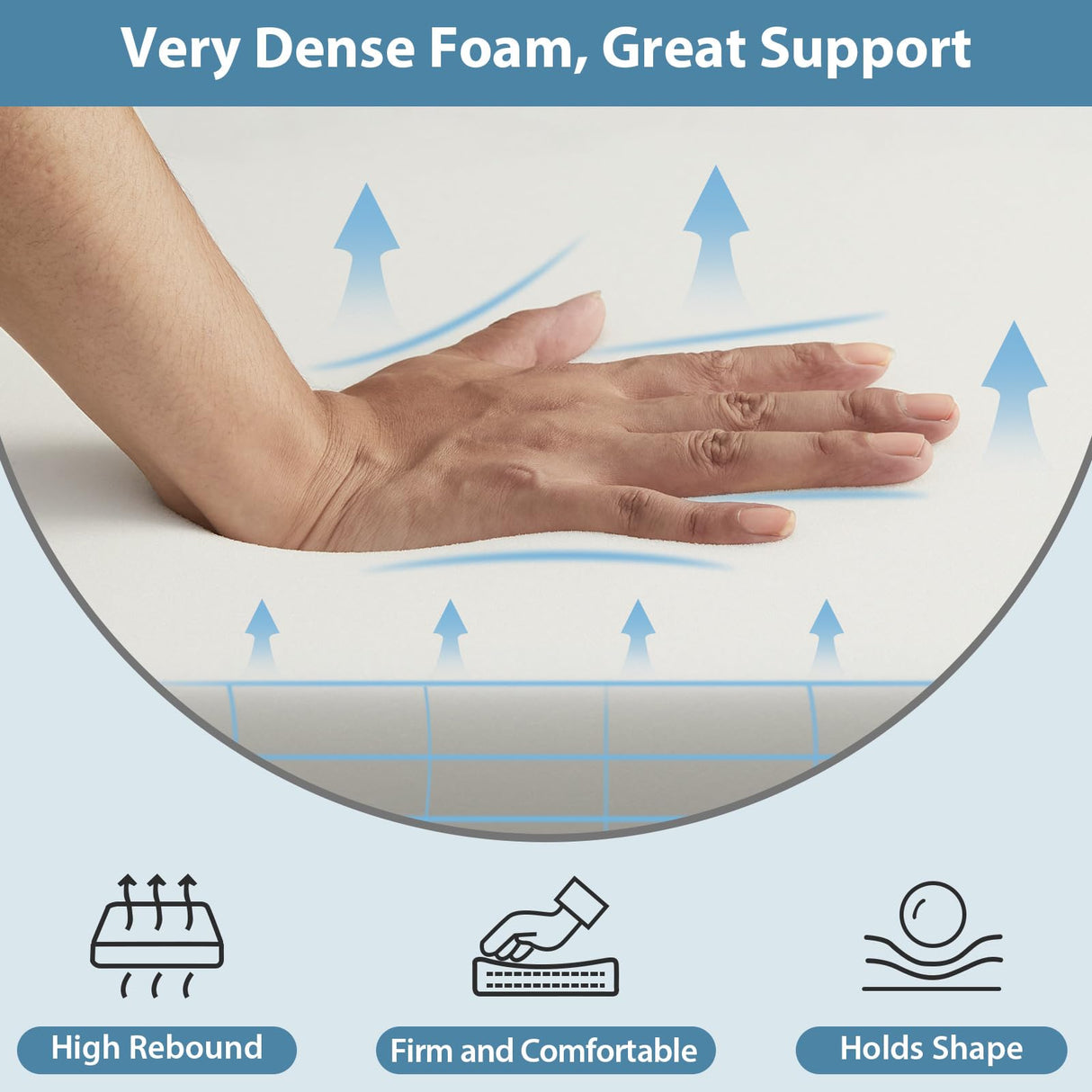 WEOAVRY Outdoor Chair Cushions Set of 2, Waterproof Patio Chair Cushions, Patio Furniture Cushions with Ties, Outdoor Wicker Replacement Seat Cushions, 19 x 19 x 3 inch, Blue WEOAVRY