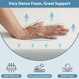 WEOAVRY Outdoor Chair Cushions Set of 2, Waterproof Patio Chair Cushions, Patio Furniture Cushions with Ties, Outdoor Wicker Replacement Seat Cushions, 19 x 19 x 3 inch, Blue WEOAVRY