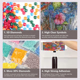 FHBUBPUP 5D Diamond Painting Kits for Adults, Horse Diamond Art Kits for Adults Beginners - DIY Full Drill Round Diamond Dot Gem Art, Craft Gift Suitable for Home Wall Decoration 12×12Inch FHBUBPUP