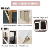 ZAPVLVT Paw Print Impression Kit for Dogs and Cats, 2 Clay, Large Ink Pad, Wooden Picture Frame, Pet Memorial Keepsake, Gift for Pet Owners & Lovers ZAPVLVT