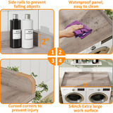 vomavex Washer Dryer Countertop, 54" Width * 27.4” Depth Washer and Dryer Covers for The Top for Laundry Room Organization, Washer and Dryer Countertop Shelves, Greige vomavex