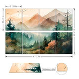 8 Pack Art Acoustic Panels Soundproof Wall Panels, Decorative Sound Dampening Panels Self Adhesive Sound Absorbing Panels for Home Office Gaming Room, 48X32Inches KIOSSUT