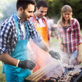 ANBOSON BBQ Gloves for Cooking Baking Grilling, 100 Count Disposable Nitrile Gloves and 4 Count Cotton Glove Liners Washable (6mil Nitrile, Large) ANBOSON