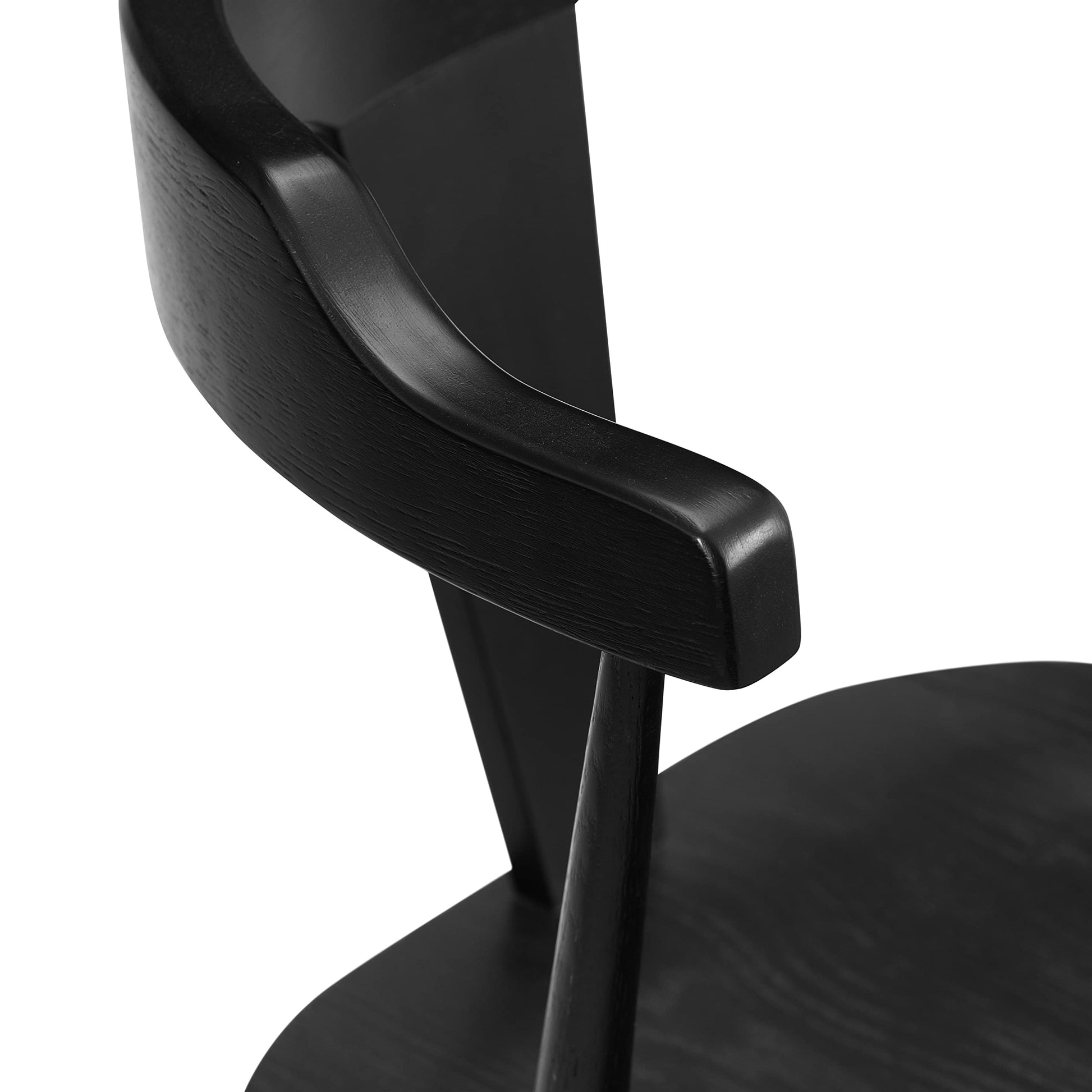 POLY & BARK Enzo dining chairs, Single, Black - WoodArtSupply