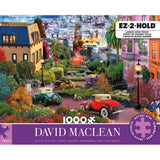 Ceaco - David Maclean - Colorful Lombard Street - 1000 Larger Sized Piece Jigsaw Puzzle Ceaco