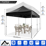 COBIZI 10x20 Heavy Duty Pop up Canopy Tent with 6 sidewalls Easy Up Commercial Outdoor Canopy Wedding Party Tents for Parties All Season Wind & Waterproof Gazebo with Roller Bag,Black(Frame Thickened) COBIZI