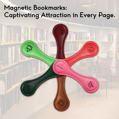 Unique Personalized Magnetic Leather Bookmarks 1 Pack: Custom Engraved, Motivational Text, and Retro Charm - A Thoughtful Gift for Book Lovers, Readers, Kids, and Students