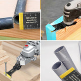 Trivd Frol 15PCS Titanium Oscillating Saw Blades Metal Cutting, Universal Multitool Blades for Metal Nails Hard Material and Wood Plastic, Multi Tool Blades Kits Fit Dewalt Bosch Milwaukee Ryobi Trivd Frol