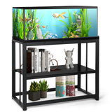 VOWNER 40-50 Gallon Fish Tank Stand - Metal Aquarium Stand, 36.6" x 18.5" x 29.5" Adjustable Heavy Duty Reptile Tank Stand, Adjustable 2-Tier Fish Tank Rack Shelf for Home Office, Tank not Included VOWNER