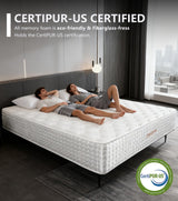 Full Mattress, 14 Inch Hybrid Full XL Mattress in a Box with Gel Memory Foam & Individually Pocket Springs, Medium Firm for Pressure Relief, Motion Isolation, Back Pain Relief CertiPUR-US Certified bellable