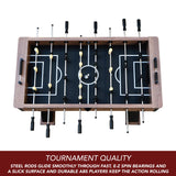 Hathaway Fullerton 48-in Foosball Table, Arcade Table Soccer for Game Rooms, Includes (2) 36-mm ABS Foosballs, Driftwood (BG50330) Hathaway
