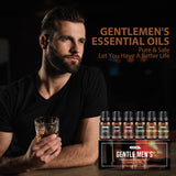 FUHITIM Fragrance Oil Gentlemen's Set, Scented Oil for Candle Scents for Candle Making, Soap Making Scents, Diffuser Oils Scents | Leather, Sweet Tobacco, Teakwood, Bay Rum, Cedar, Sandalwood (6*10ML) FUHITIM