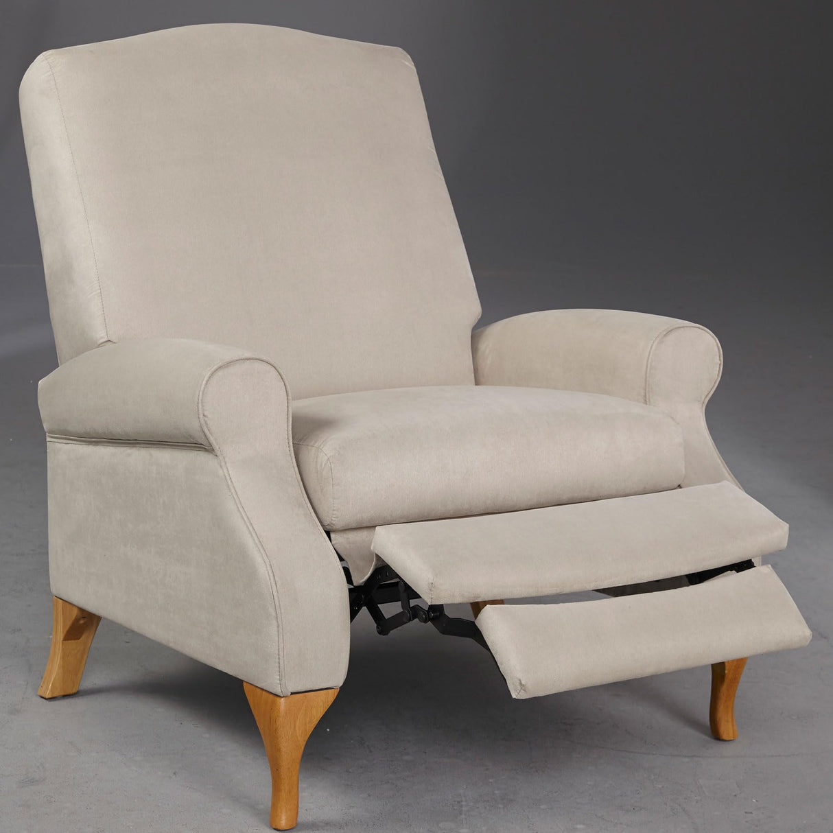 BrylaneHome 350 Lbs. Weight Capacity Faux Suede Recliner - Beige BrylaneHome