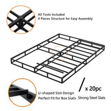THEOCORATE King Box Spring and Cover Set, 5 Inch Low Profile Metal BoxSpring, Heavy Duty Structure, Mattress Foundation, Noise Free, Non-Slip, Easy Assembly THEOCORATE