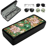 ARTopet Diamond Art Painting Eye Glass Case Portable Retro Sunglasses Glasses Storage Box Creative Design Anti-Stress DIY Handmade for Art Craft Gift Travel Sunglass-Pink Flower ARTopet
