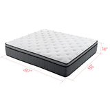 Queen Mattress, 14 Inch Hybrid Queen Size Mattress in a Box with Gel Memory Foam, Pocket Springs for Motion Isolation, Zoned Back & Lumbar Support, Medium Firm, CertiPUR-US Certified, 100-Night Trial LegacyAmerhome
