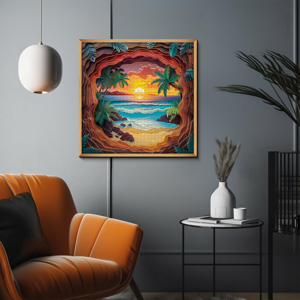 PICKFORU Beach Puzzles for Adults 1000 Pieces, Summer Sunset Puzzles Challenging Puzzle, Difficult Puzzle as Home Decor PICKFORU