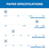 Hammermill Printer Paper, 20 Lb Copy Paper, 8.5 x 11 - 8 Ream (4,000 Sheets) - 92 Bright, Made in the USA Hammermill